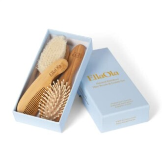 Natural Bamboo Hair Brush & Comb Set