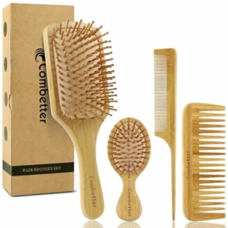 Bamboo Hair Brushes and Comb Set