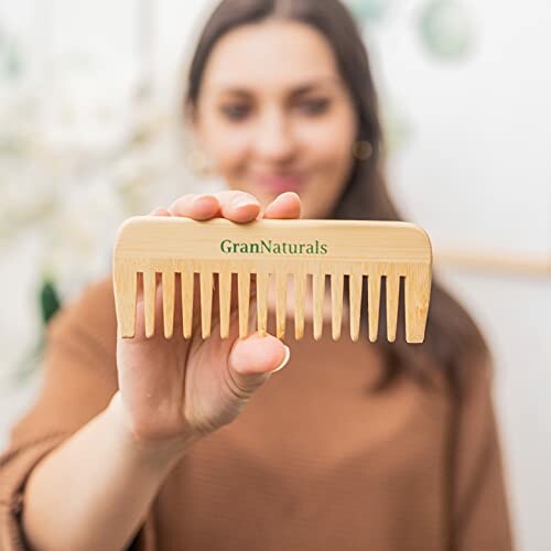 GranNaturals Wide Tooth Wooden Comb