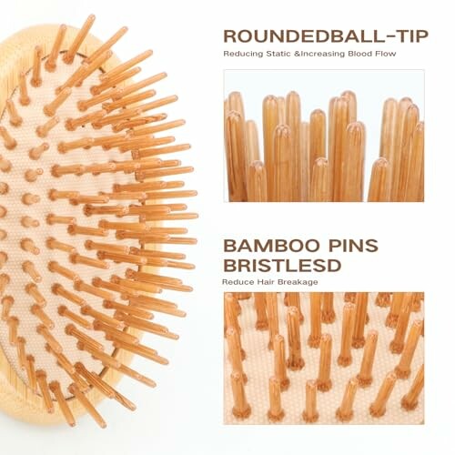 Bamboo Hair Brush for Hair Growth