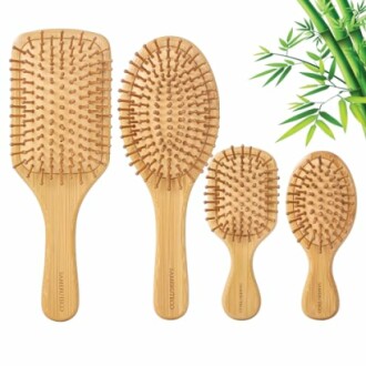 Hair Brush Set Natural Bamboo Bristles