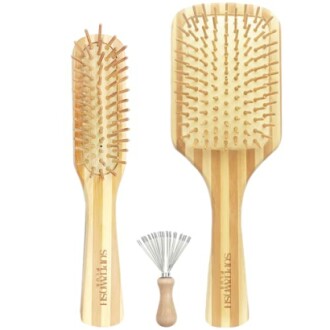 Bamboo Hair Brush Set