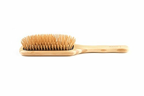 Bamboo hairbrush with wooden bristles and handle