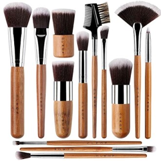 13 Bamboo Makeup Brushes Set