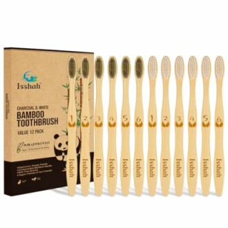 Isshah Bamboo Charcoal Toothbrushes