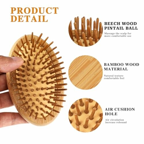 Bamboo Hair Brush for Hair Growth