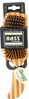 Bass professional hairbrush with bamboo handle and bristles.