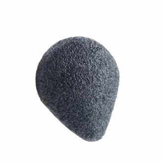 Black teardrop-shaped konjac sponge