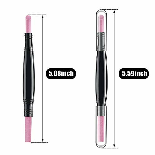 Dual-ended eyebrow pencil and brush with measurements