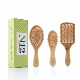 Bamboo Hair Brush Set