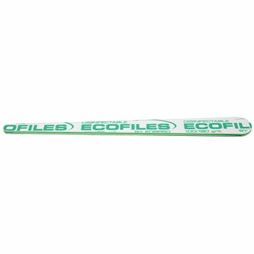 Eco-friendly disinfectable nail file with green text