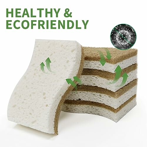 Eco-friendly sponges with antibacterial feature.