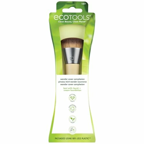 EcoTools Wonder Cover Complexion brush in green packaging.