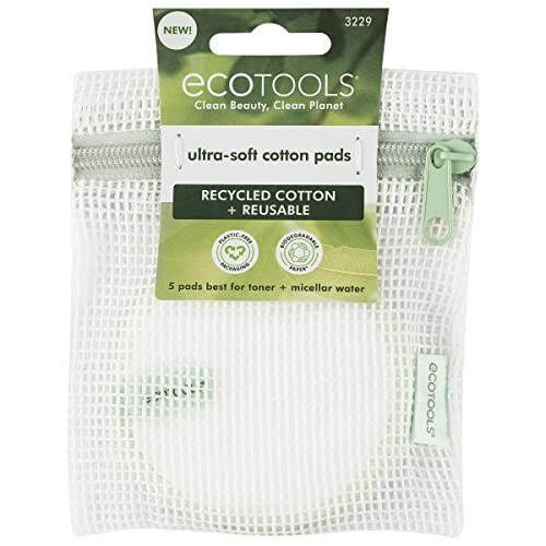 Ecotools ultra-soft cotton pads in reusable mesh bag