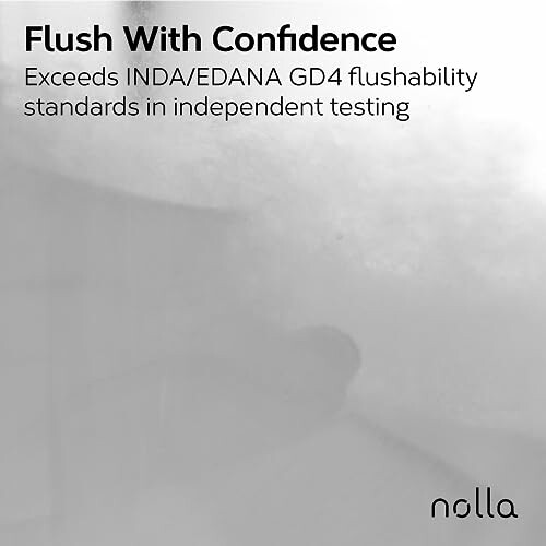 Flush with confidence ad promoting flushability standards