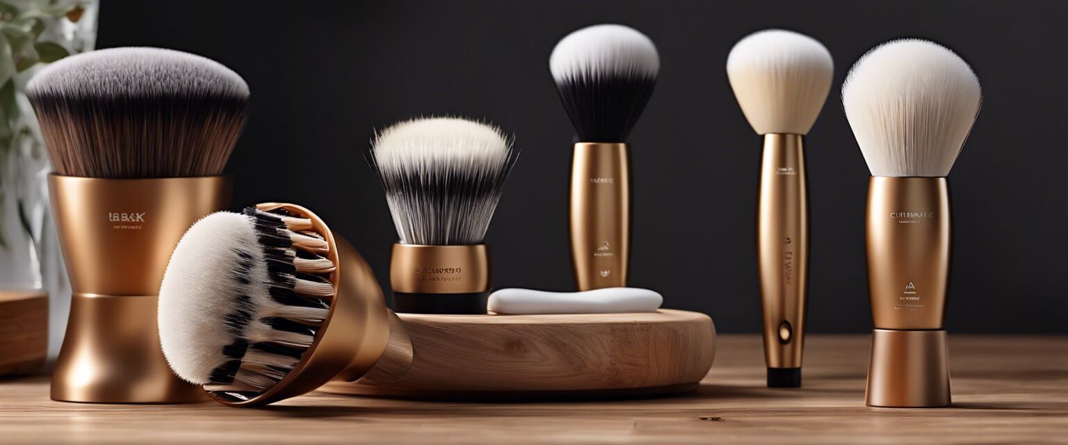 Collection of organic facial cleansing brushes