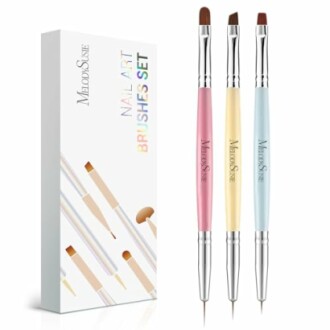 MelodySusie 2-in-1 Nail Art Brushes Set