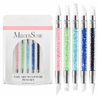 MelodySusie 5 Pcs Nail Art Sculpture Pen