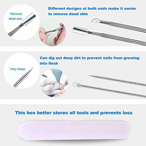 Ingrown toenail tool set with lifter and file.