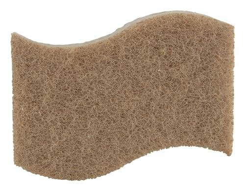 Brown natural fiber sponge with wavy edges