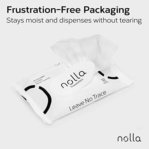 Nolla wipes with frustration-free packaging.