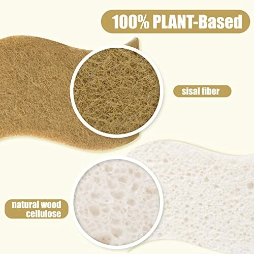 100% plant-based sisal fiber and natural wood cellulose