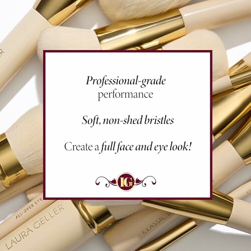 Professional-grade makeup brushes with soft, non-shed bristles.