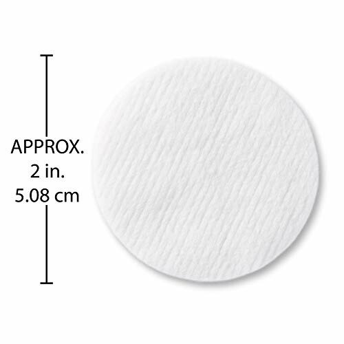 Round cotton pad with dimensions 2 inches or 5.08 cm.