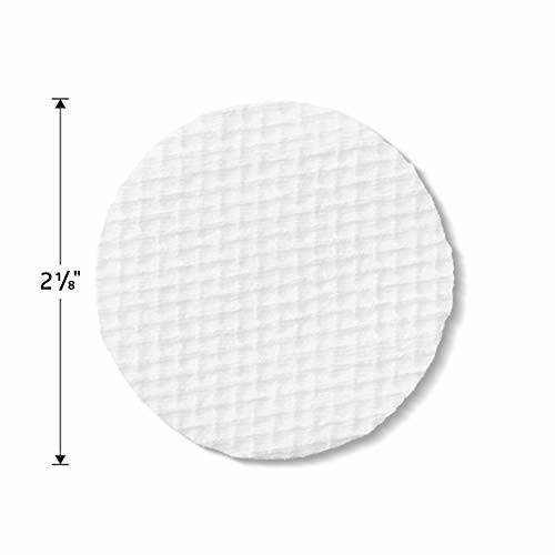 White round cotton pad with textured surface.