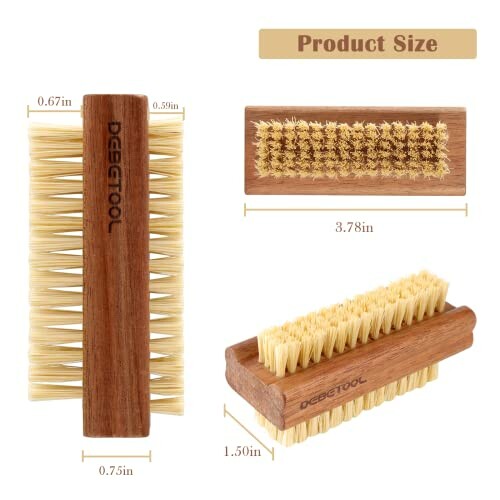 Acacia Wood Firm Nail Brush