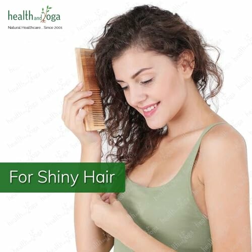 HealthAndYoga™ PureTress Neem Wood Comb