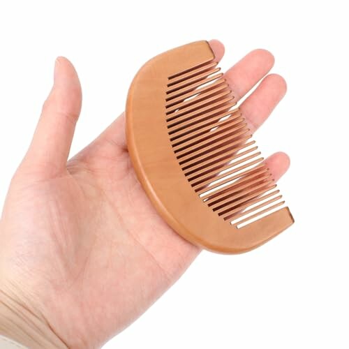 Mozeat Lens Natural Peach Wood Comb