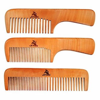 Peach Wooden Comb