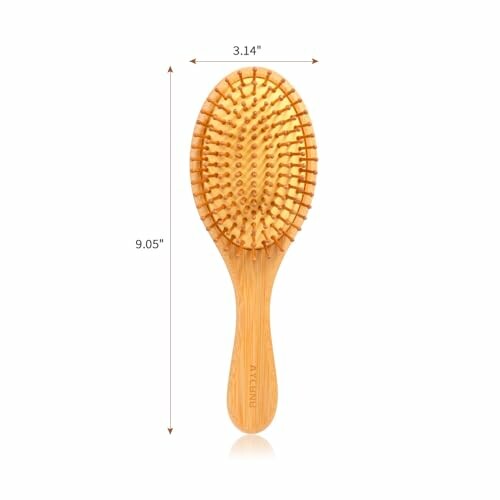 Wooden hair brush with dimensions