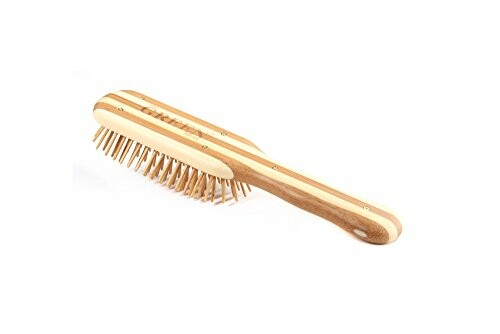 Image of a wooden hairbrush with bristles and handle, showcasing how to properly store it