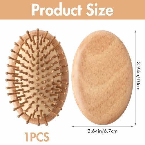 Wooden scalp massager brush with dimensions