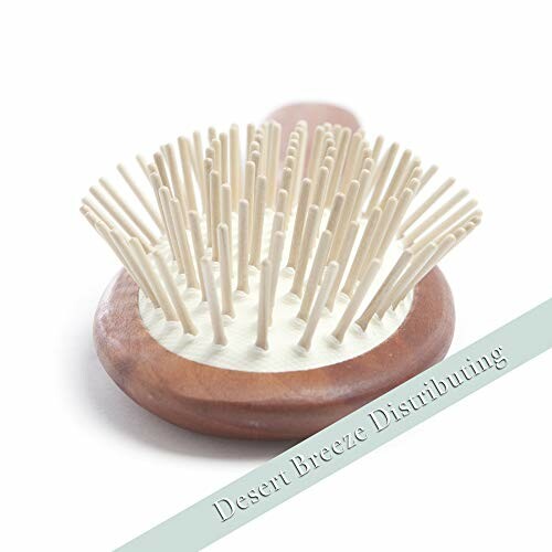 Wooden scalp massager brush with handle.